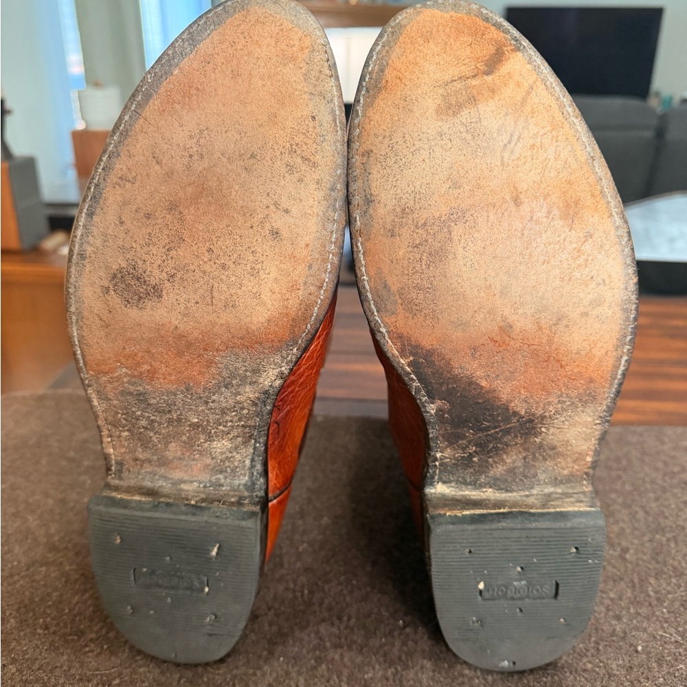 Lucchese Classics handmade tan ostrich boots 10D - Picture 10 of 10